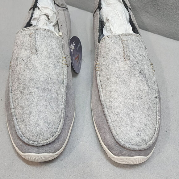 Clarks Gorwin Step Grey Suede Leather Washable Comfort Loafers Men's Size 10.5 - Picture 2 of 9